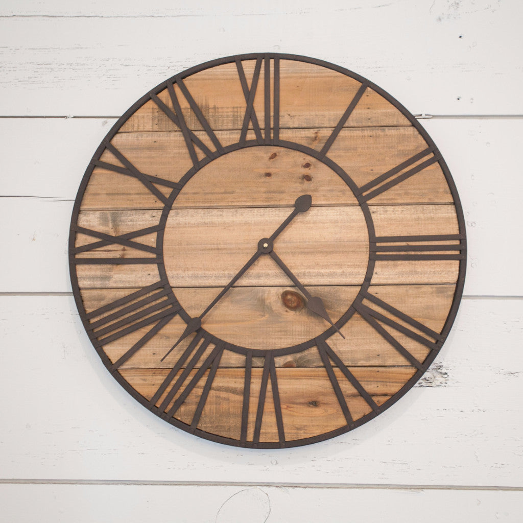 rustic wall clock - magnolia market | chip & joanna gaines