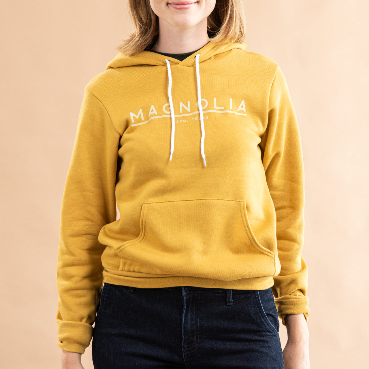 Magnolia Lined Mustard Hoodie