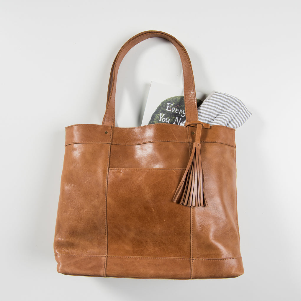 leather tote diaper bag