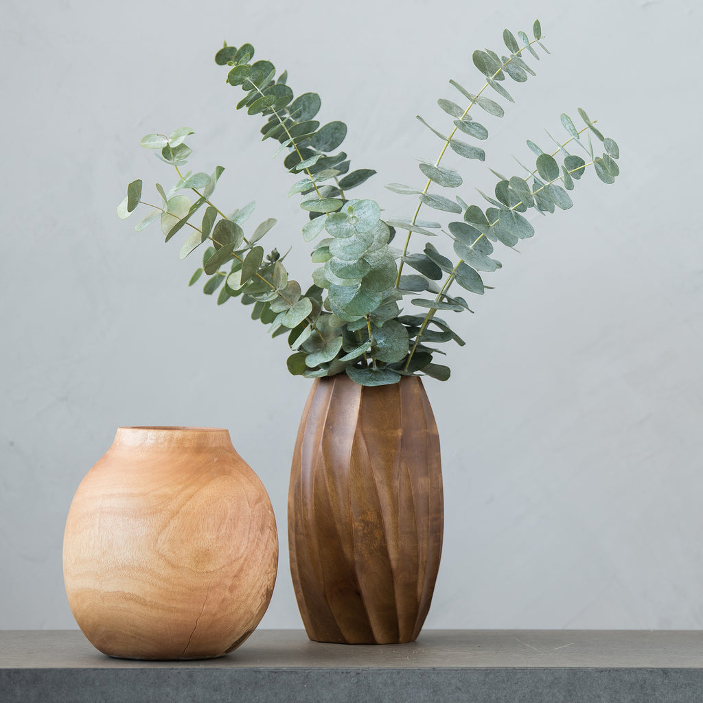 Carina Mango Wood Vase Magnolia