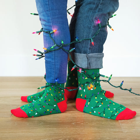 Christmas Lights socks for men and women