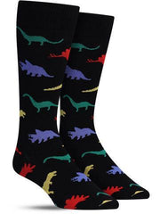 Fun dinosaur socks for men
