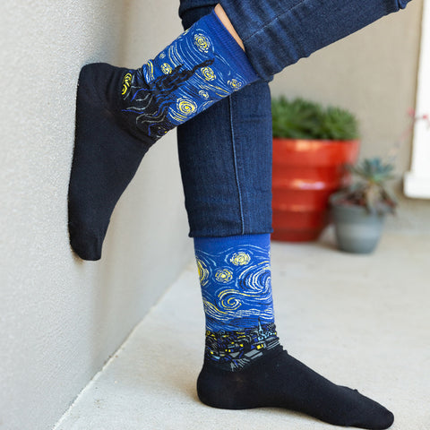 Starry Night art socks