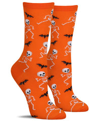 Fun dancing skeleton Halloween socks