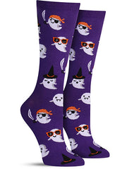 Cute Halloween socks with ghosts dressed up in costumes