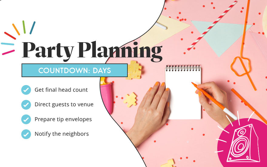 party planning checklist countdown days