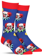 Scary clown socks for men