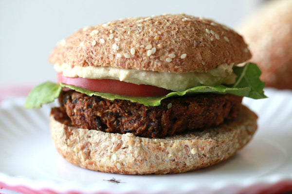 Smoky Black Bean and Sweet Potato Vegan Burger