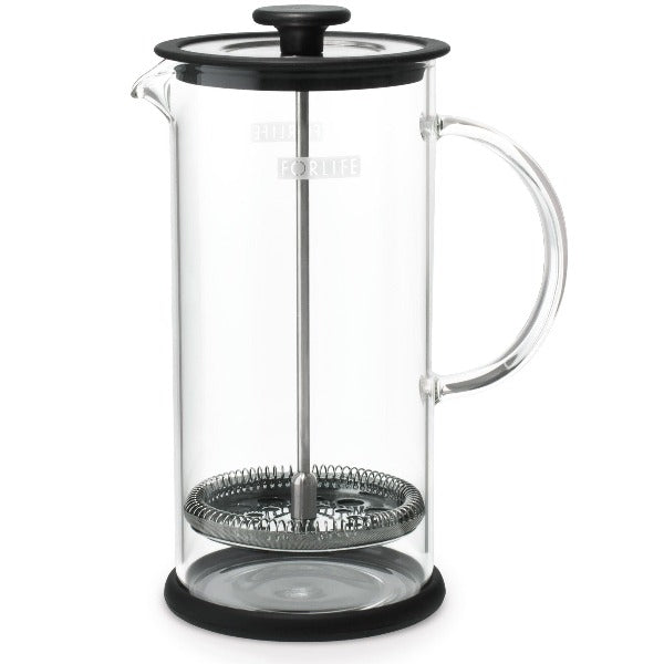 FORLIFE Lucent Glass Iced Tea Jug with Capsule Infuser 48-Ounce Charcoal