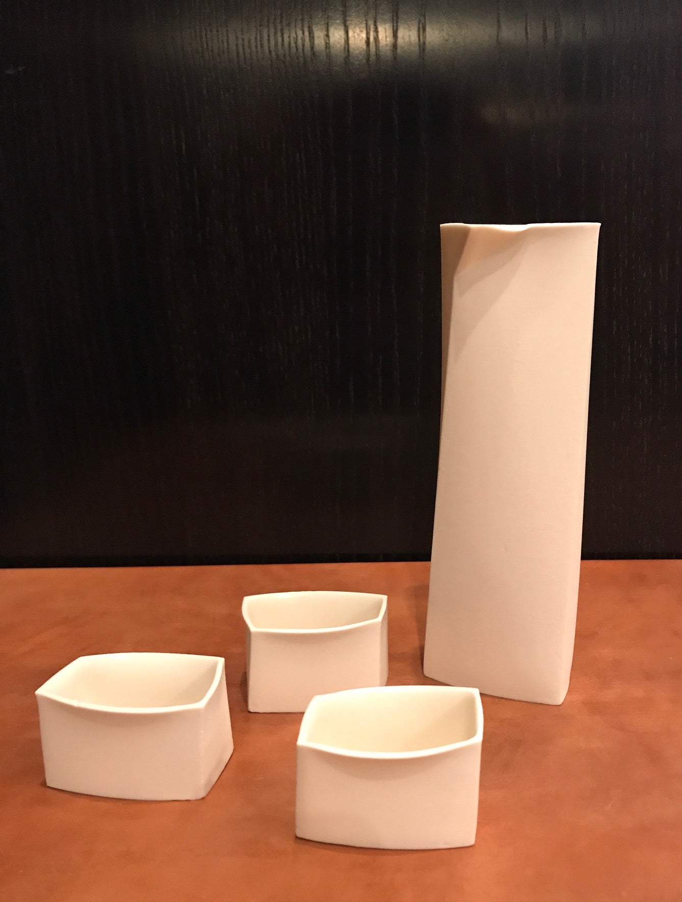 No. 4 Slipcast Sake Set with 3 Cups