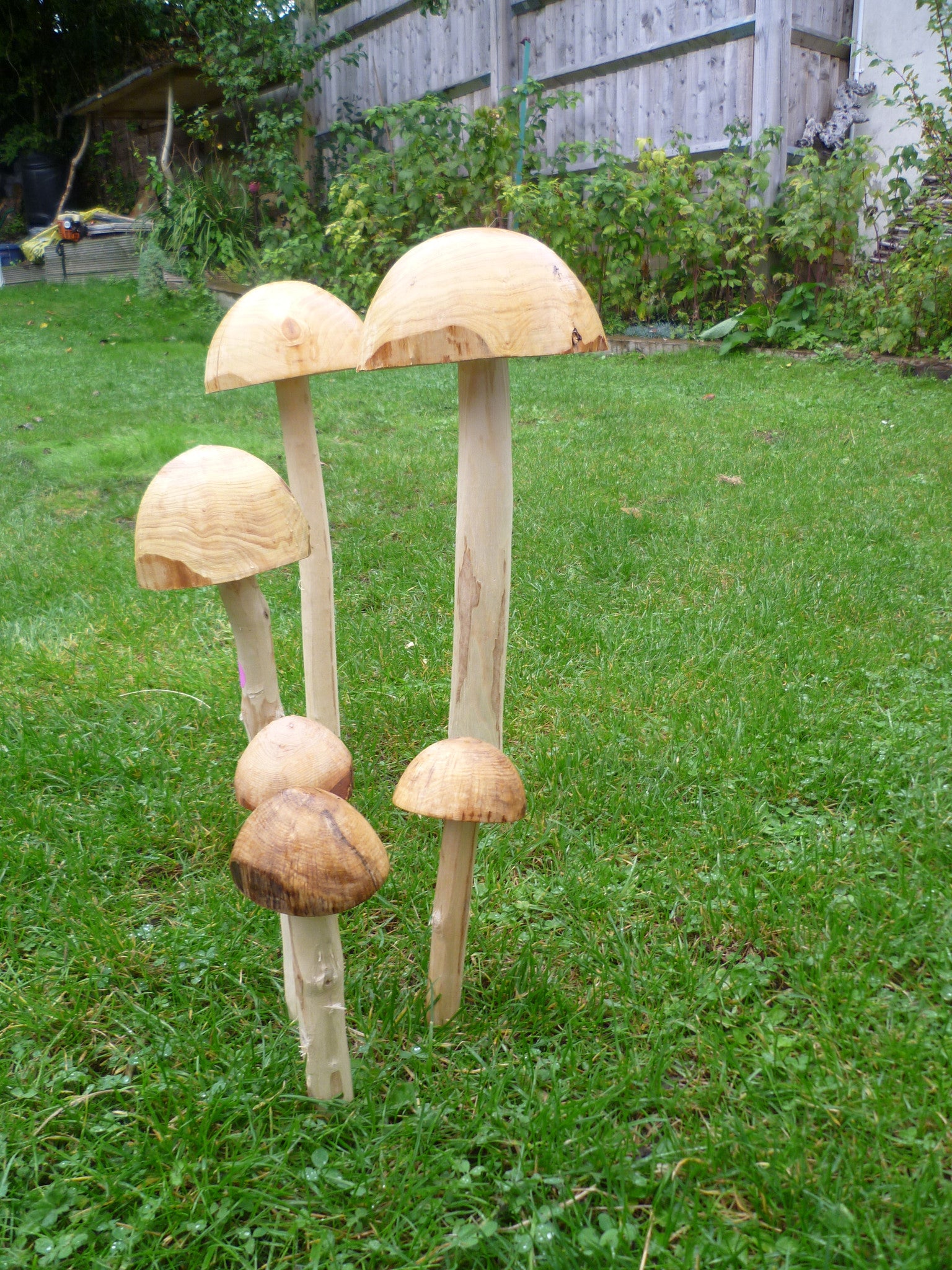 Large Wooden Garden Mushroom Toadstool Welsh Love Spoons By Adam