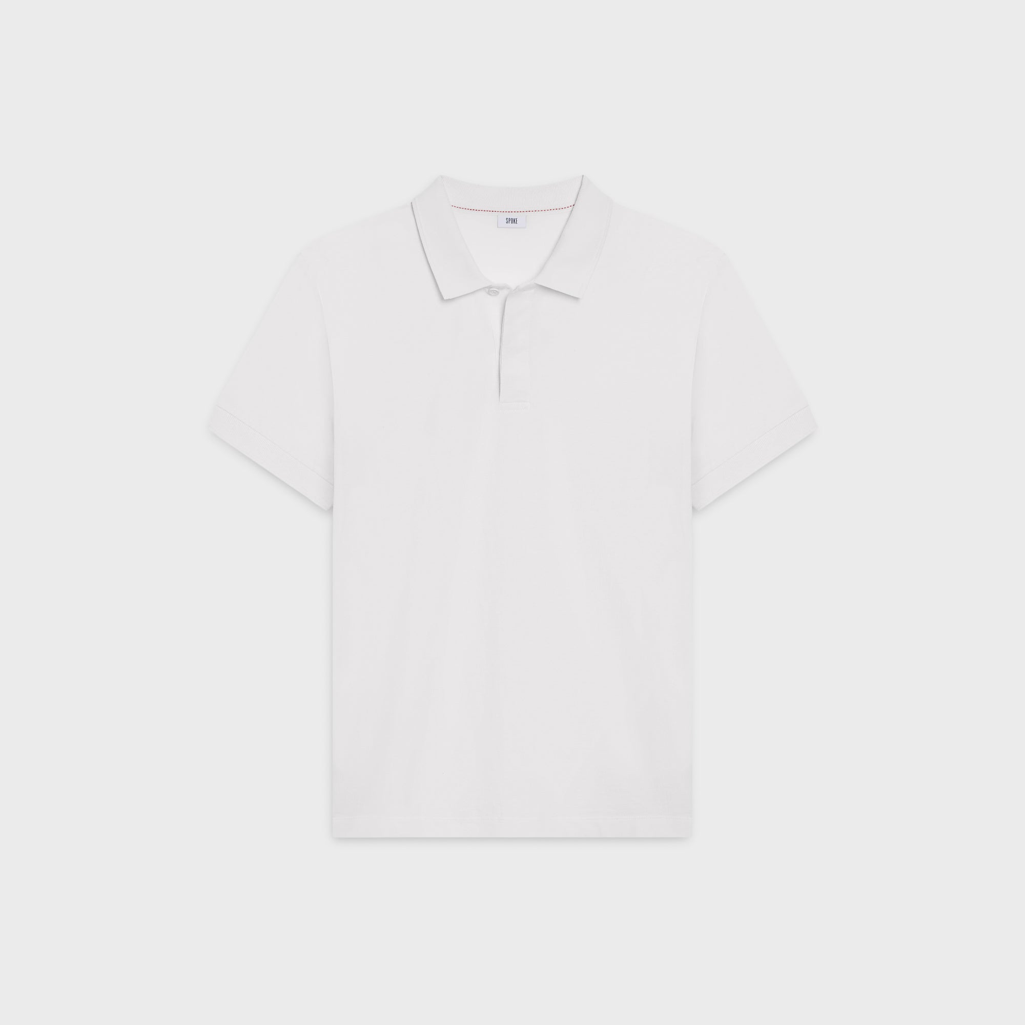 SPOKE Organic Piqué Polo - White Custom Fit Polo - SPOKE