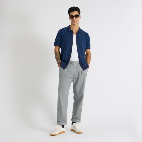 Navy Jacquard