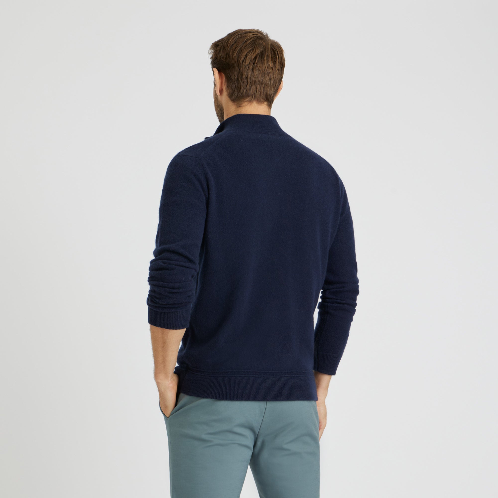 Marco Cashmere Quarter Zip Sweater