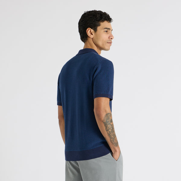 Navy Jacquard