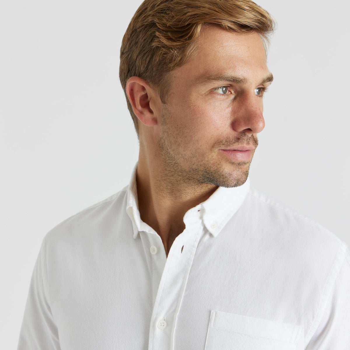 White Oxford - Custom-Fit Classic Men's Shirt - SPOKE - SPOKE