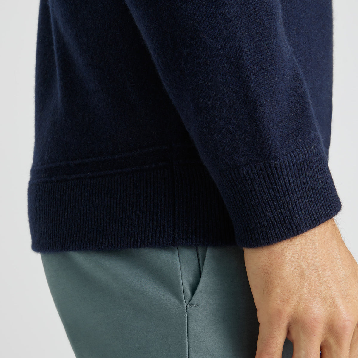 Navy SPOKE Cashmere Half-Zip - Custom Fit Jumper - SPOKE