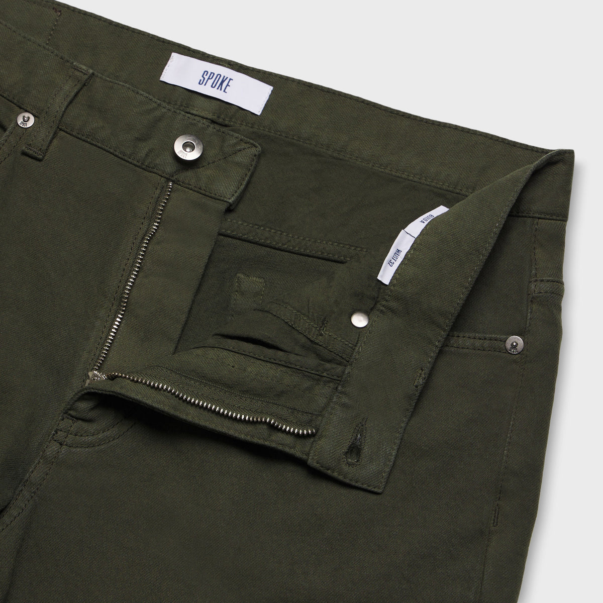 Olive Green 12oz Original Denim Jeans - Classic Men's Bespoke Denim ...