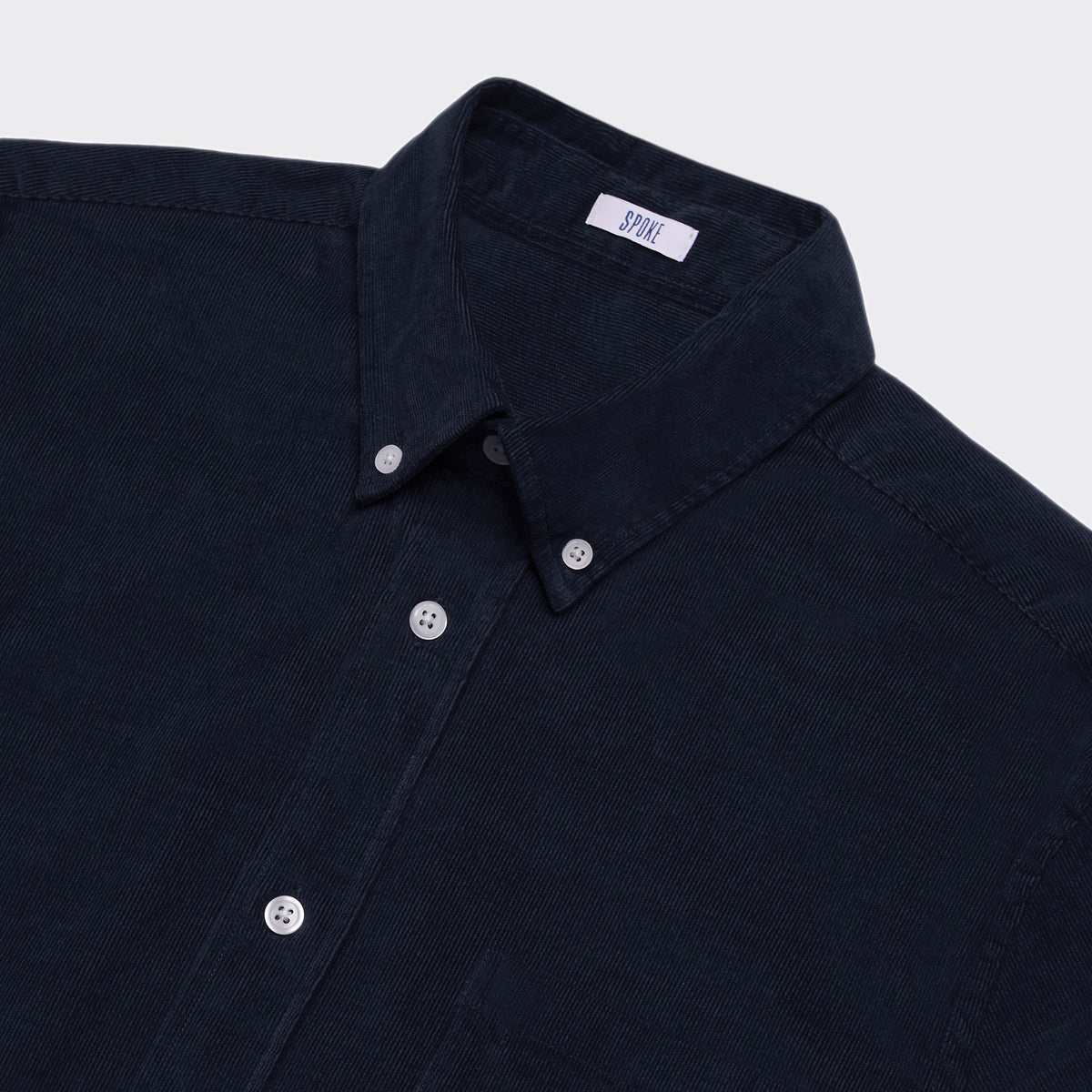 SPOKE Cord Shirt - Dark Navy Custom Fit Shirt - SPOKE