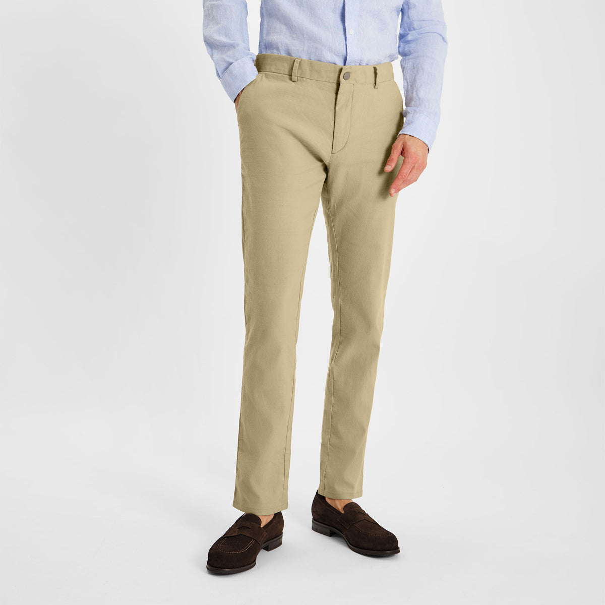 Khaki Linen Lightweights - Bespoke Men's Summer Trousers - SPOKE - SPOKE