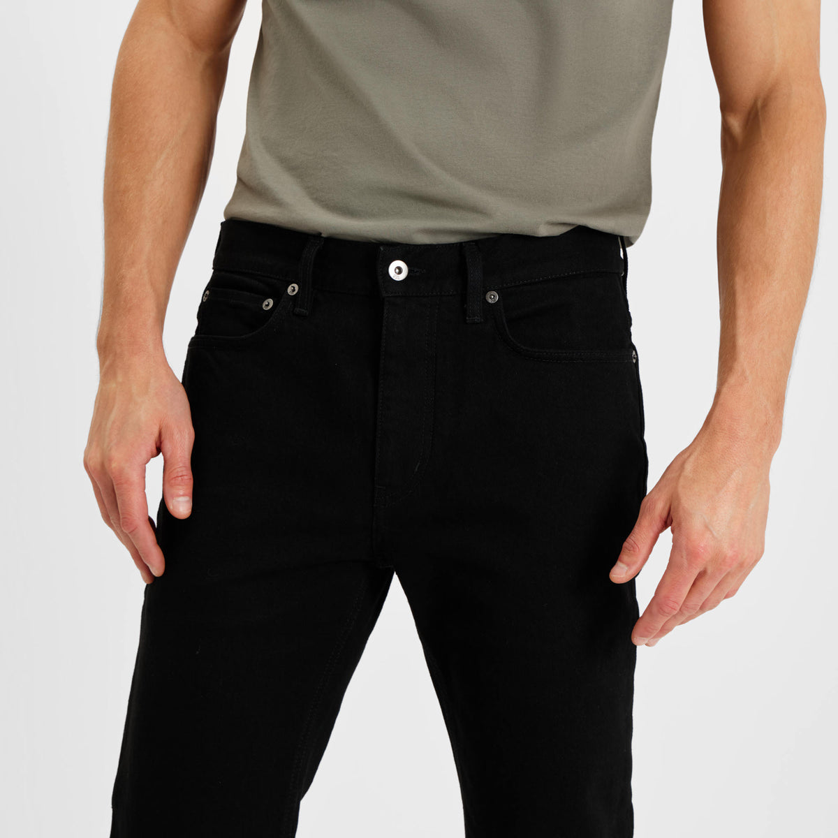 Black 14oz Japanese Denim Jeans - Premium Men's Custom-Fit Denim ...