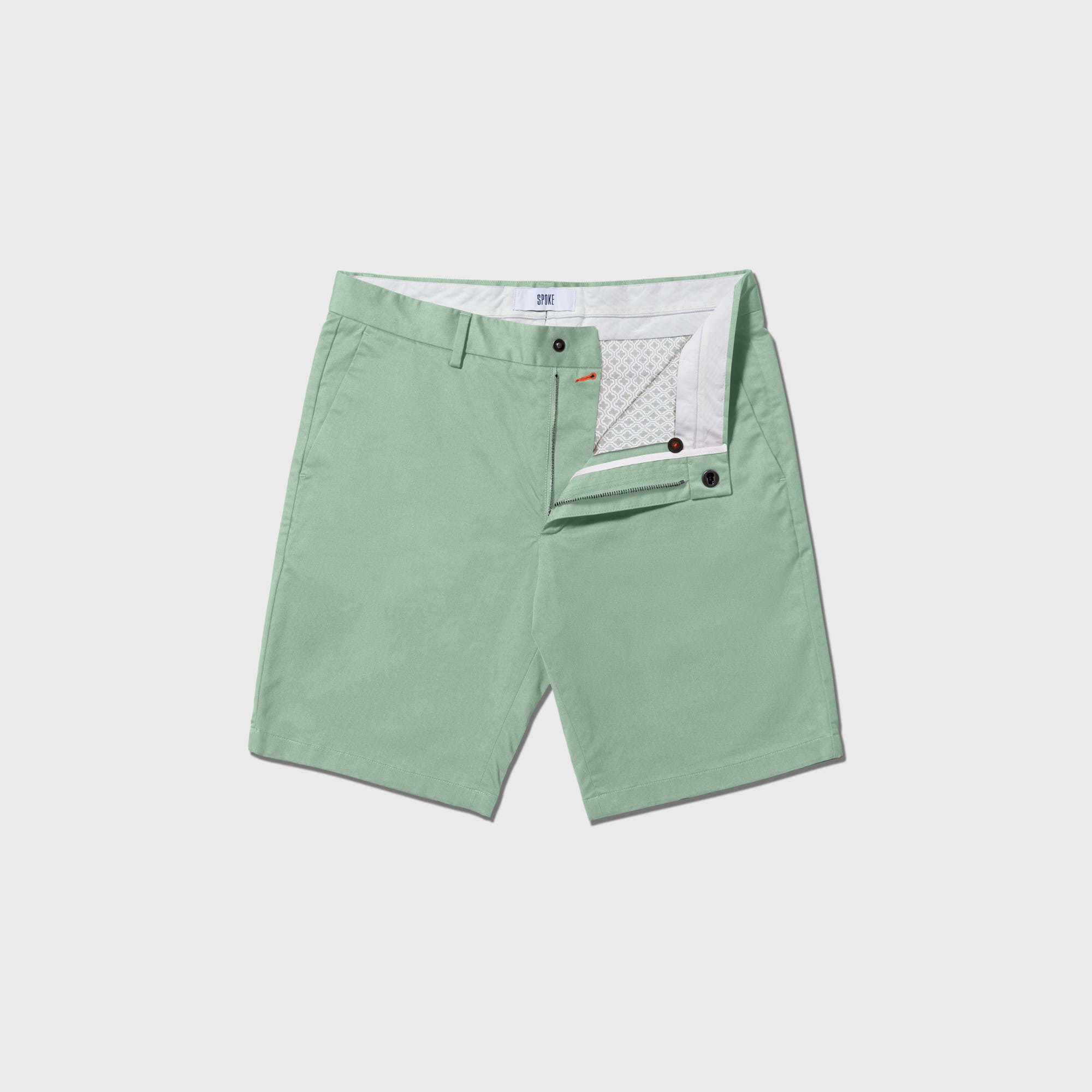 Sage Green Sharp Shorts - Men's Bespoke Cotton Shorts - SPOKE - SPOKE