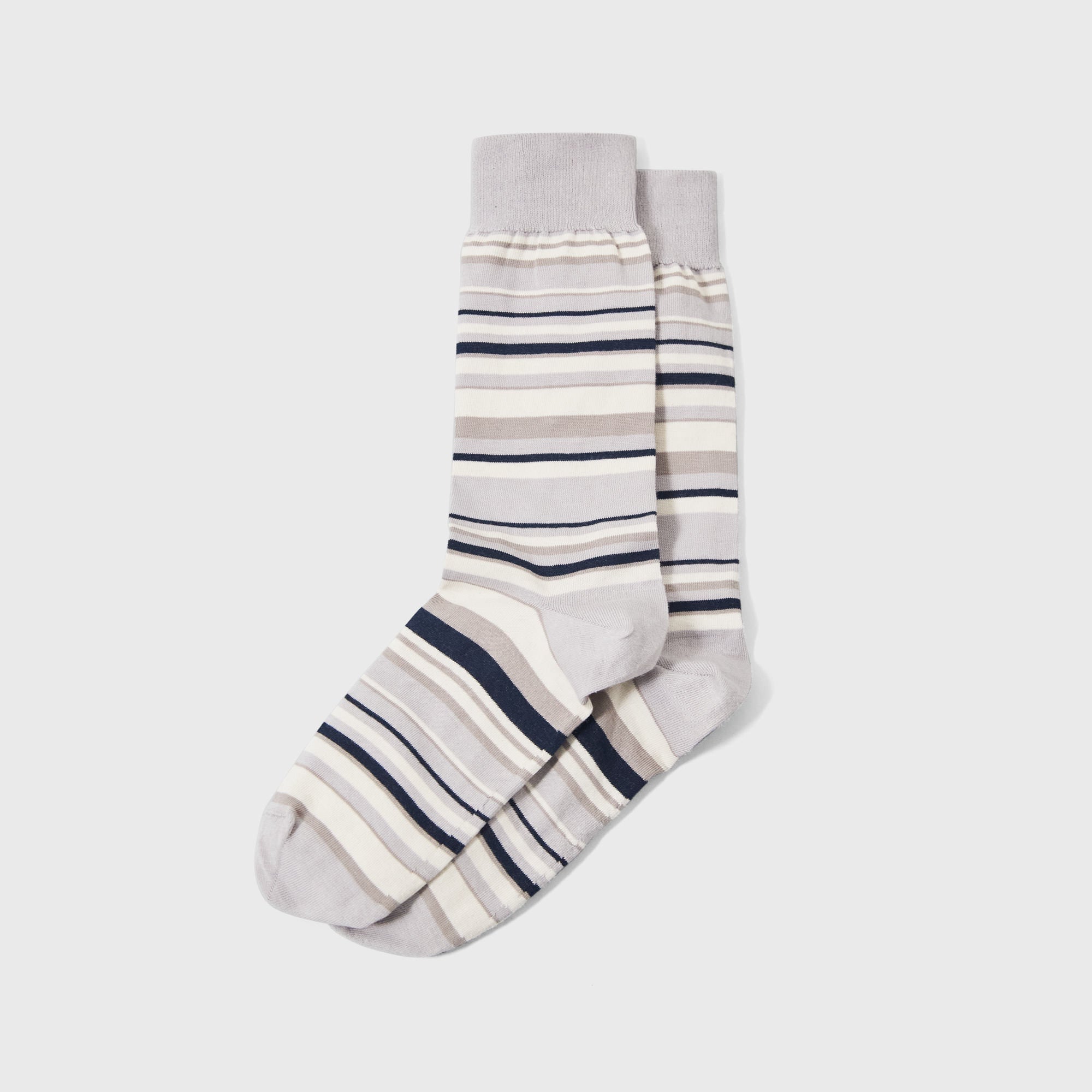 SPOKE Stripe Socks - Greys Knit Socks - SPOKE