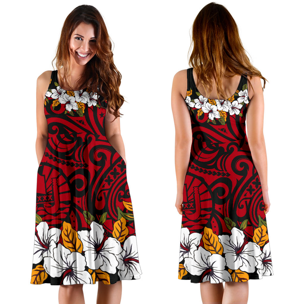 tahitian print dresses