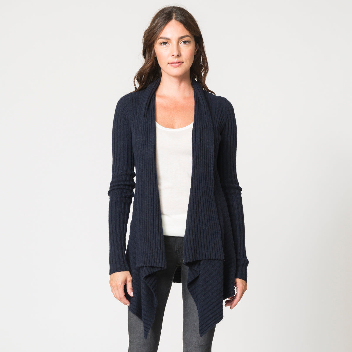 navy cardigan women's clothing