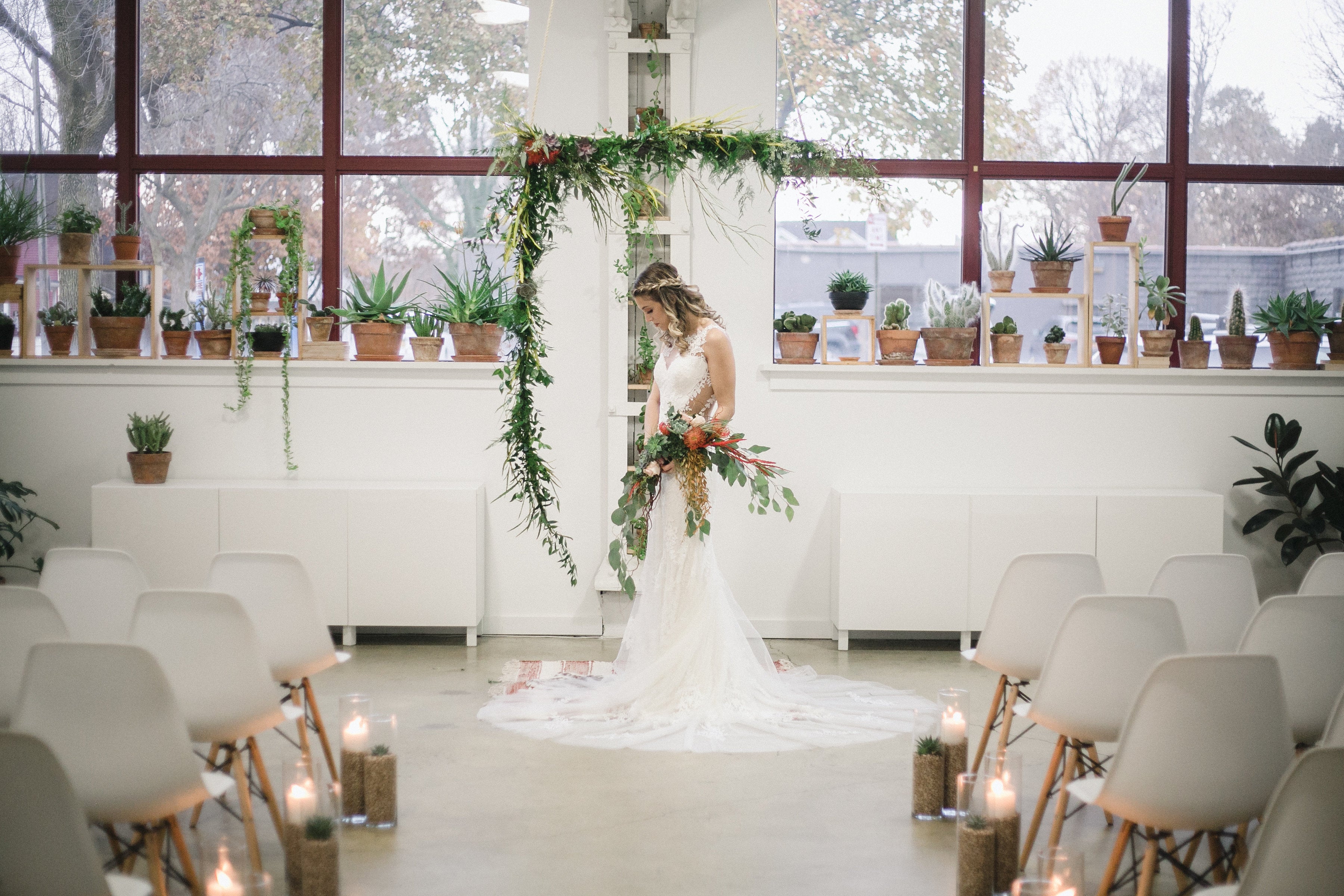 Bride at alter