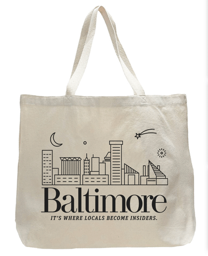 Baltimore Skyline Canvas Tote Bag