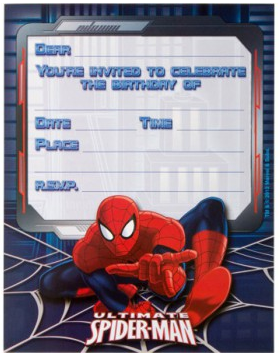 Spiderman Party Invitations 8pk — Party Planet
