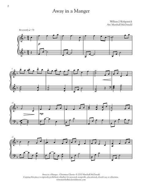 Away in a Manger (piano) - Marshall McDonald