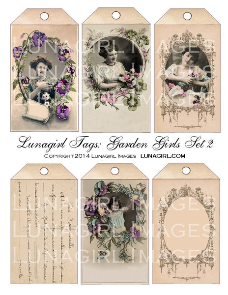 vintage style labels and tags, created from antique Victorian vintage ...