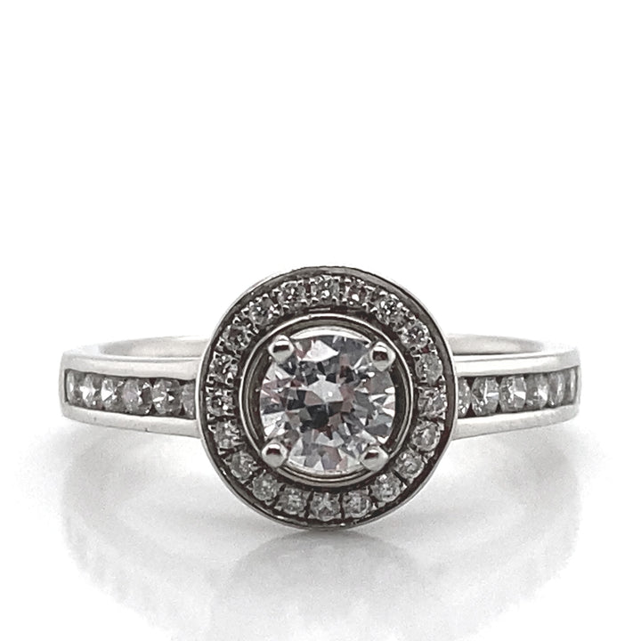 14k White Gold Cubic Zirconia Engagement Ring – Appelt's Diamonds