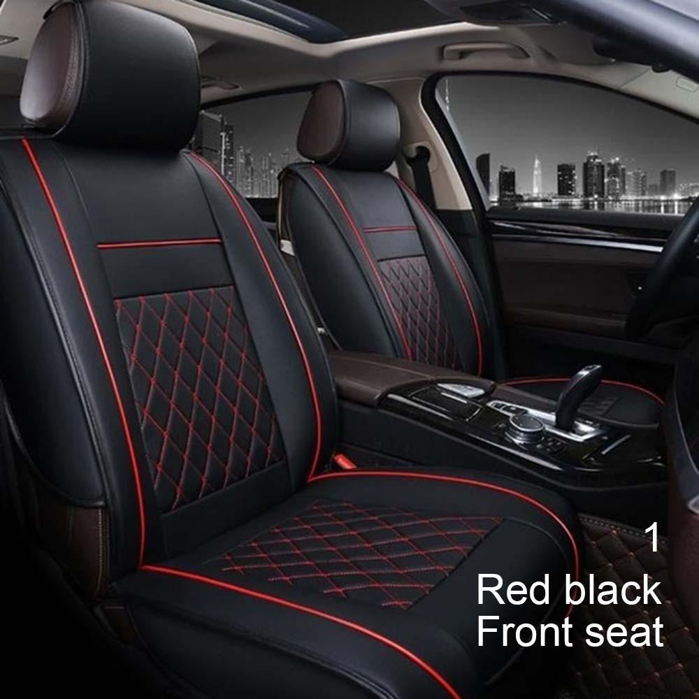 All Inclusive Leather Car Seat Four Seasons Universal Car Seat Cover Front And Rear Seat Neck Lumbar Pillow