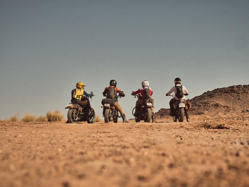 First sandy passages by motorbike