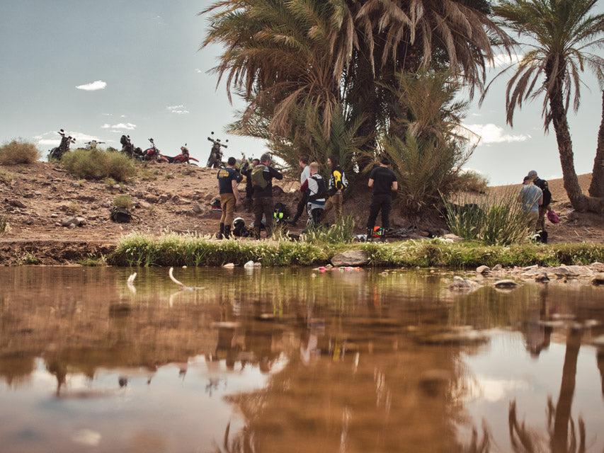 Break in a small oasis in Morocco