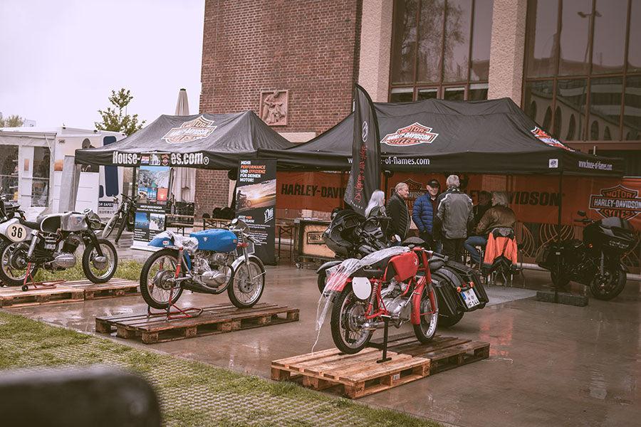 House of Flames offered Harley Davidson test rides despite light rain