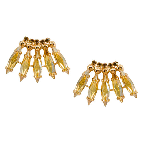 Golden Arachne Howlite Circle Post Earrings by AMARO – JJ Caprices