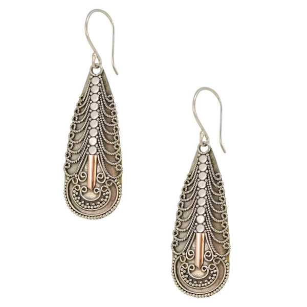 Traditional Balinese Sterling Silver and Gold Earrings – JJ Caprices