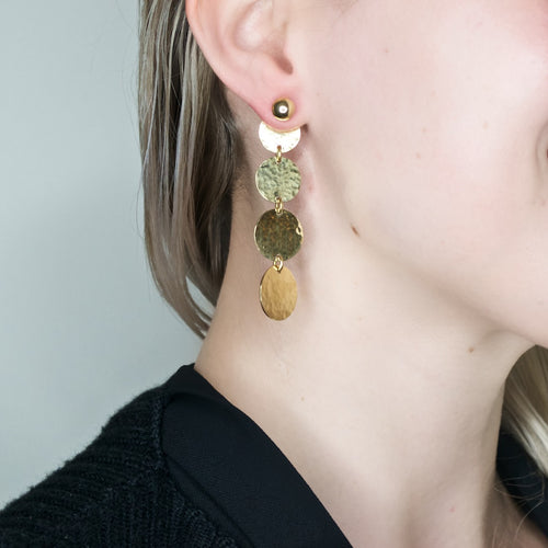 Paparazzi HARDWARE-Headed - Brass Earrings