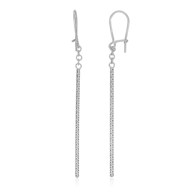 bar diamond drop earrings