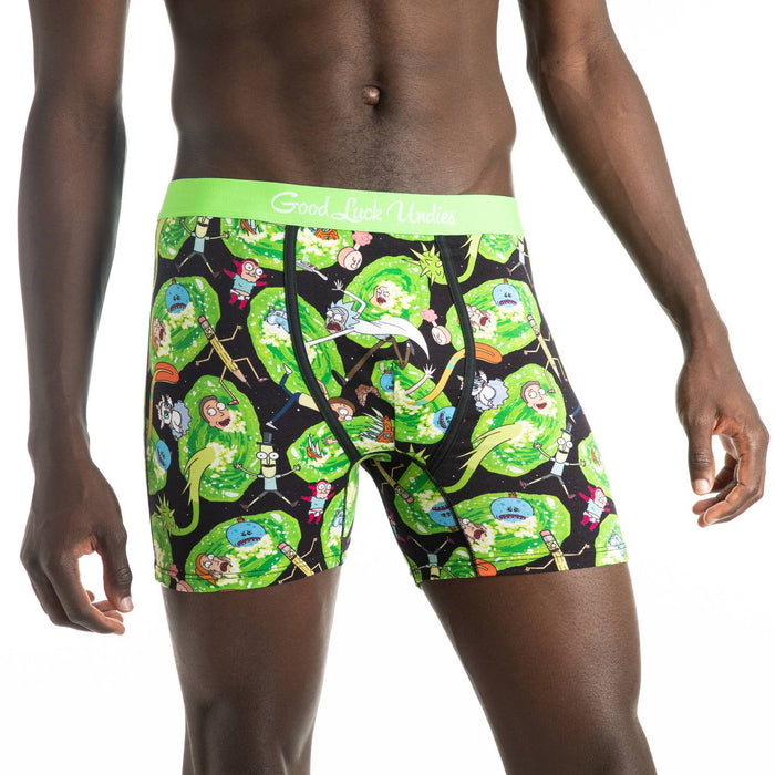 Rick and Morty Pickle Rick Happy Boxer Briefs Underwear Green