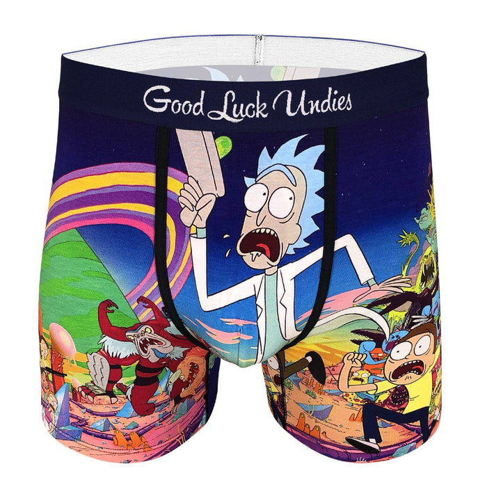 Rick and Morty Psychadelic Swirl Performance Boxer Briefs