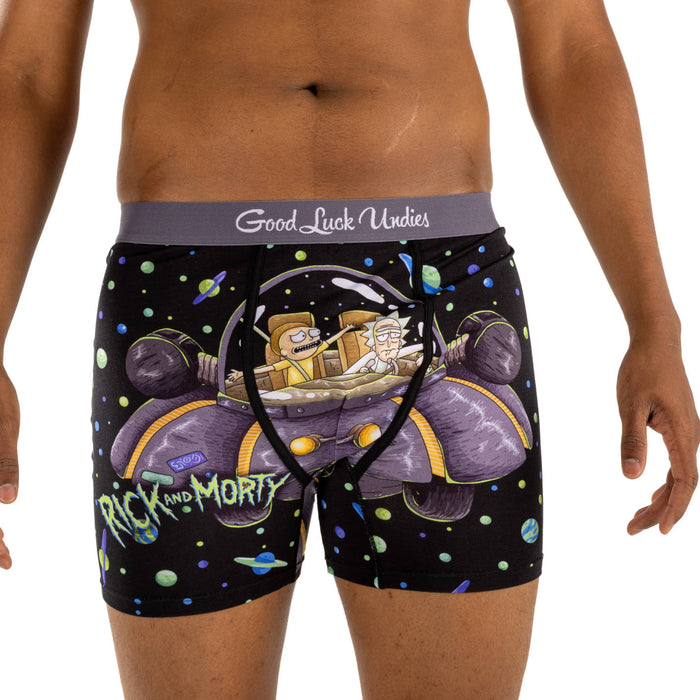 Rick and Morty with Portal Pixelated Boxer Briefs (as1, alpha, s, regular,  regular, Small (28-30)) Multicolor at  Men's Clothing store