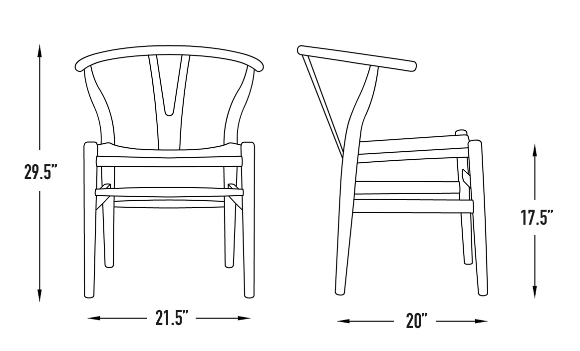 Laucala Wishbone Danish Cord Dining Chair