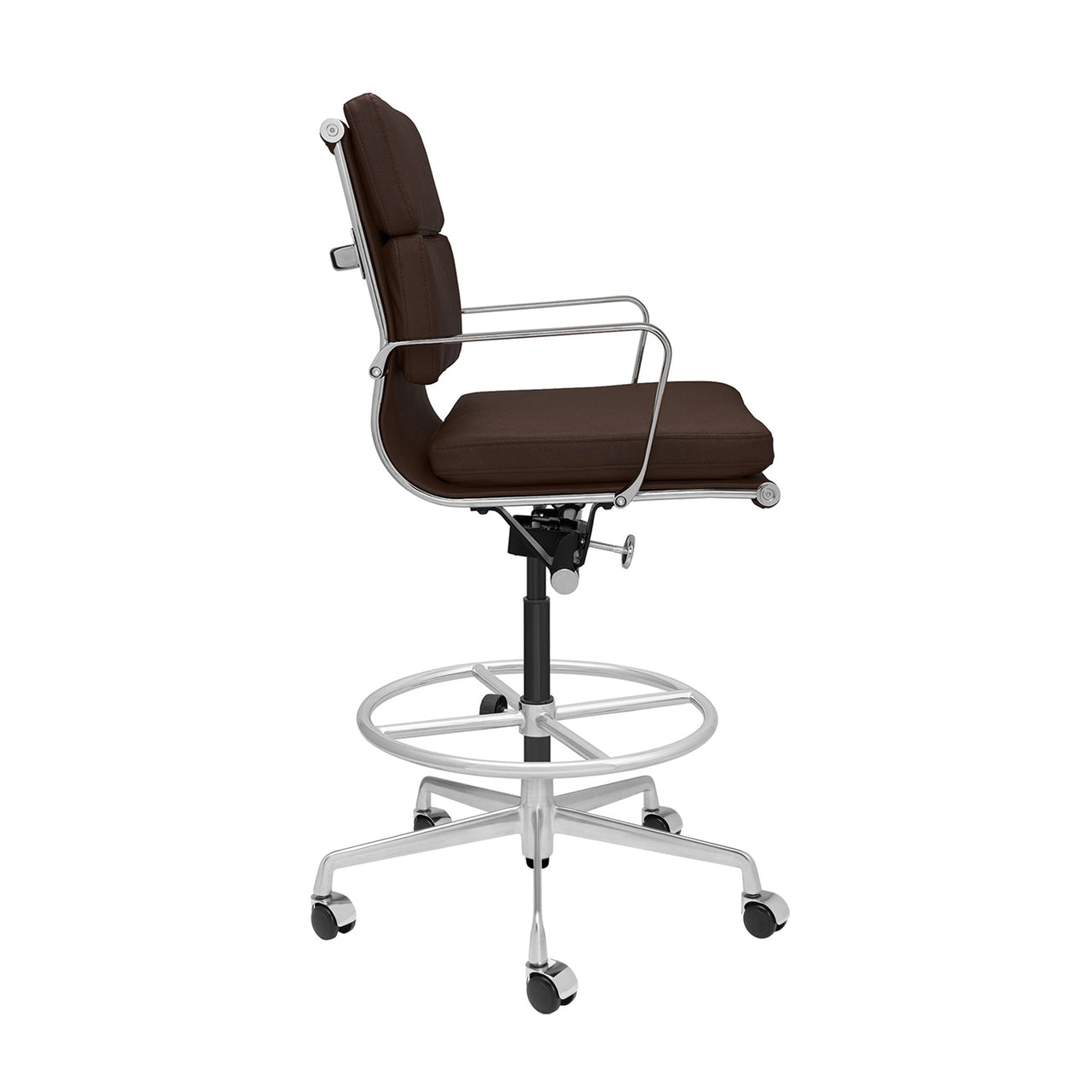 Classic SOHO Soft Padded Drafting Chair (Dark Brown)