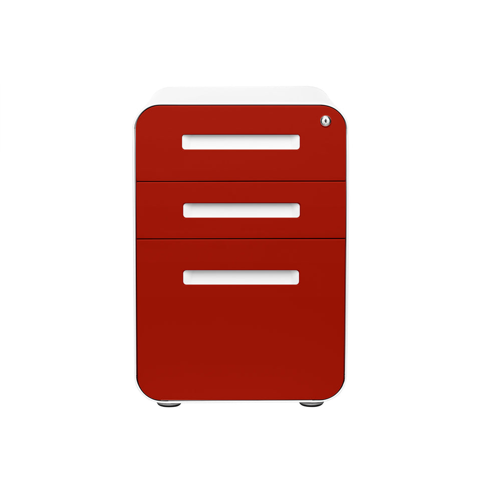 Stockpile Curve File Cabinet Red Faceplate Laura Furniture