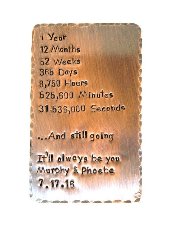 Years Months Days Hours Minutes Seconds Antiqued Copper Snappin Studio